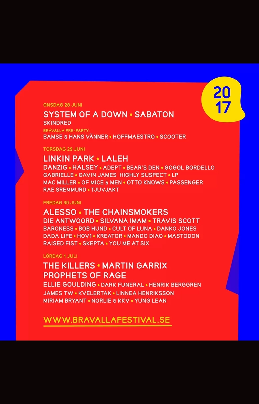 Bravalla festival 2017