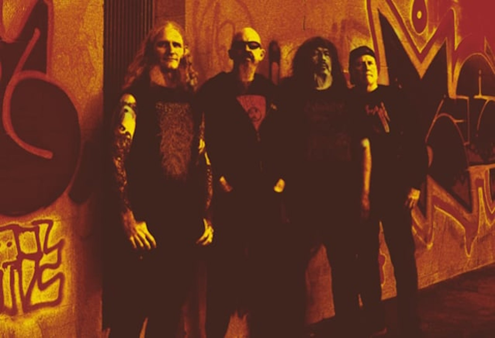 Autopsy, the death metal band whose 1989 Severed Survival logo the article opens on, photographed in 2023. Photo: Nancy Reifert, courtesy of Secret Service Publicity, via Blabbermouth.