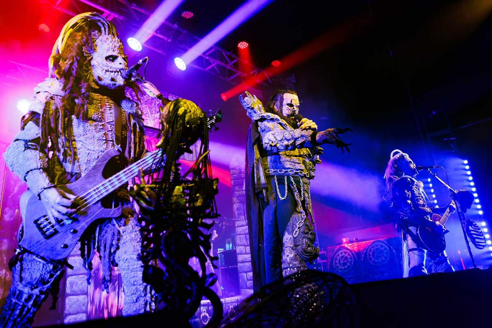 Lordi on stage at the Electric Ballroom in Camden in April 2024, the band in full monster costume