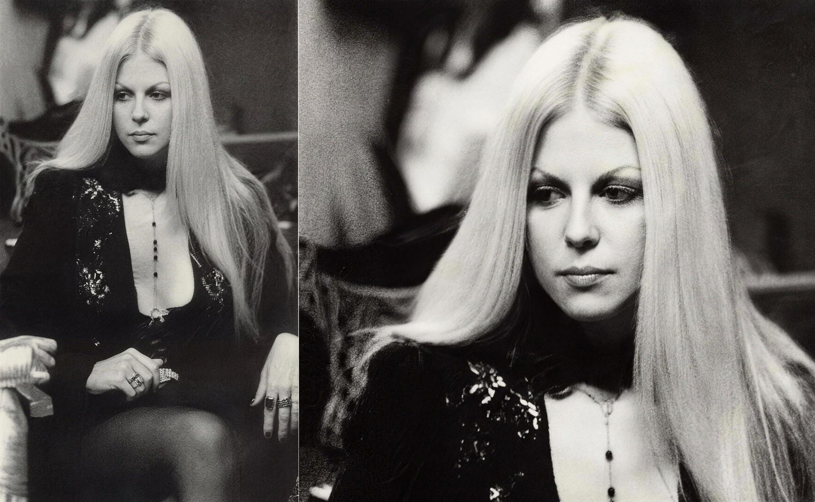 Jinx Dawson of Coven backstage at the Los Angeles Memorial Coliseum, 1971