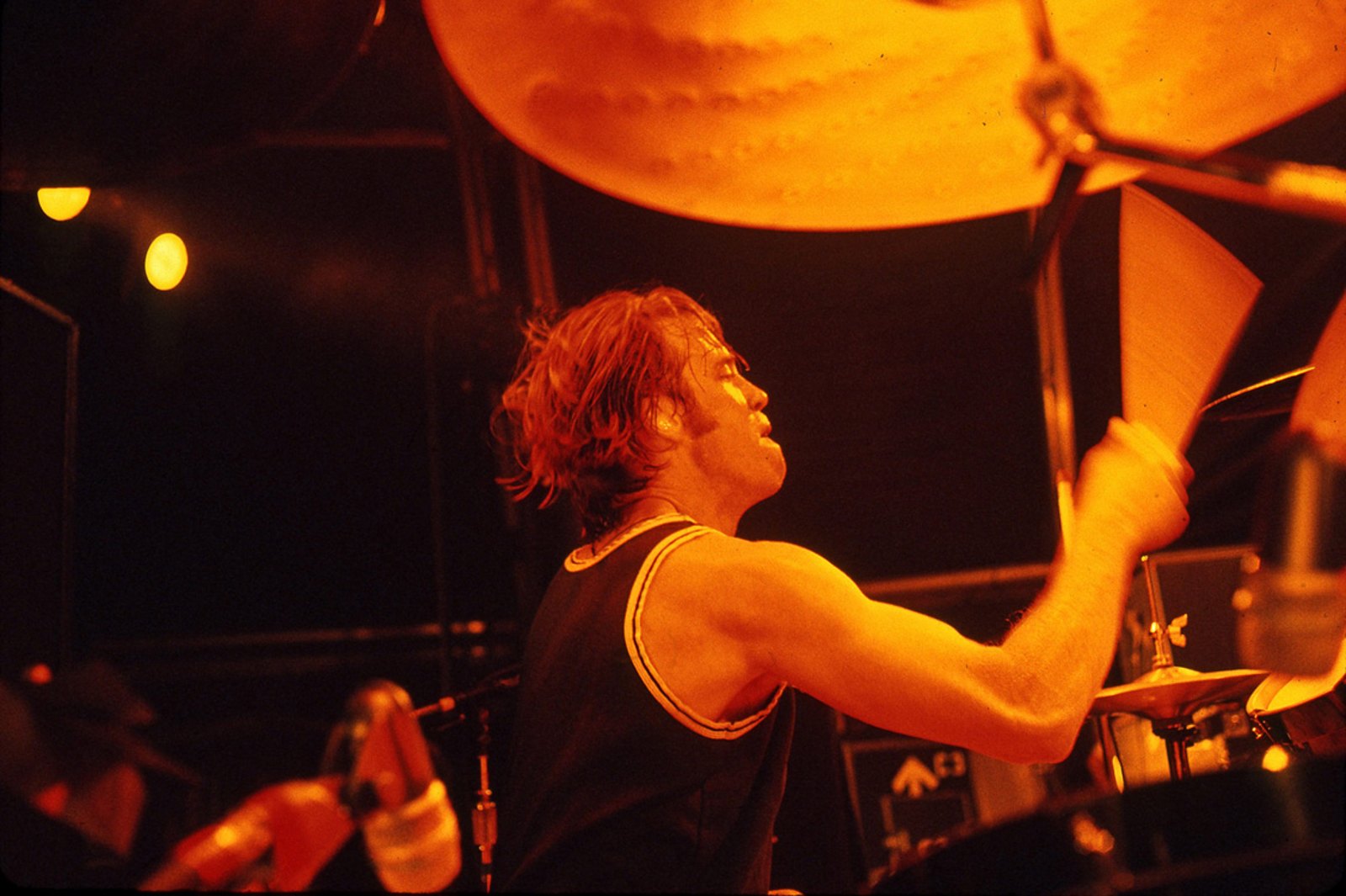 Matt Cameron of Soundgarden drumming live, early 1990s. Photo: Ross Halfin