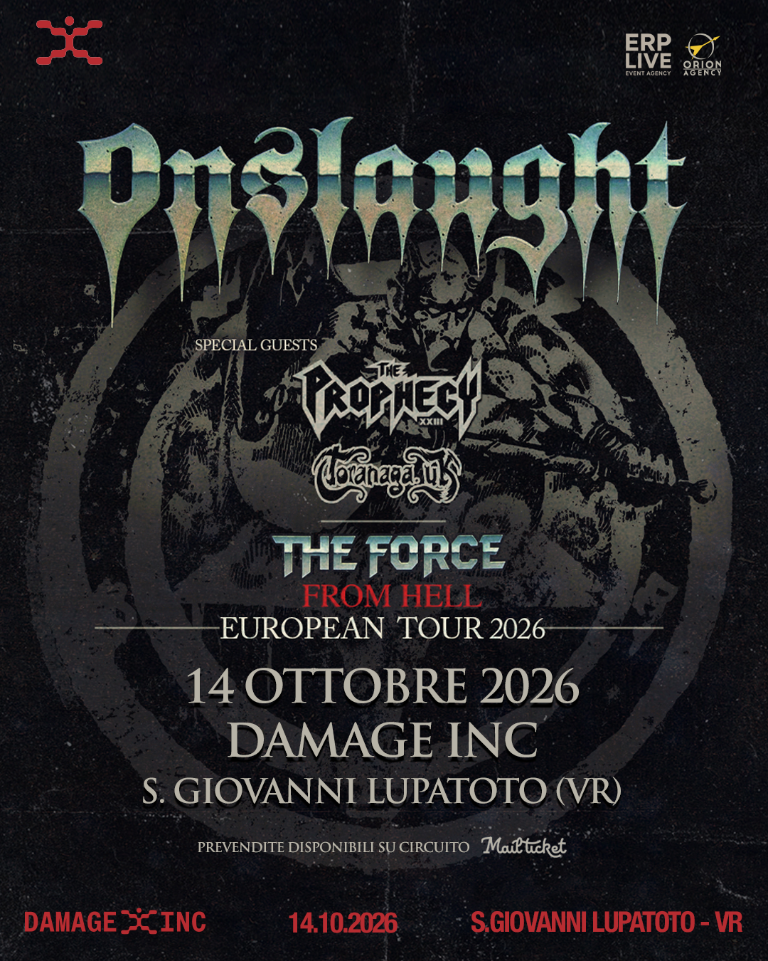 Onslaught Give Italy One Date for the Fortieth Birthday of The Force