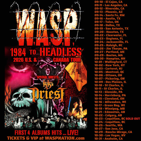 W.A.S.P. Open Their North American Tour With Songs They Have Never Played Live